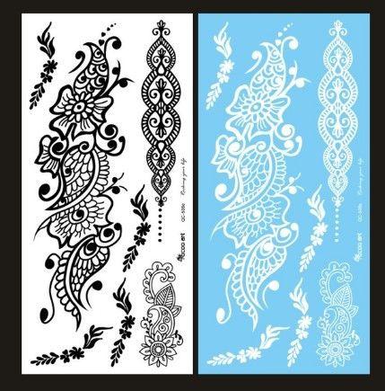 تاتو اسود وابيض مزخرف تاتوو متوفر 1 موديل