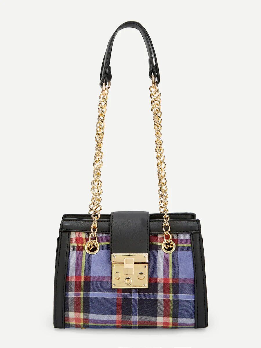 شنطة كاروهات صغيره شنط وحقائب متوفر 1 لون اسود