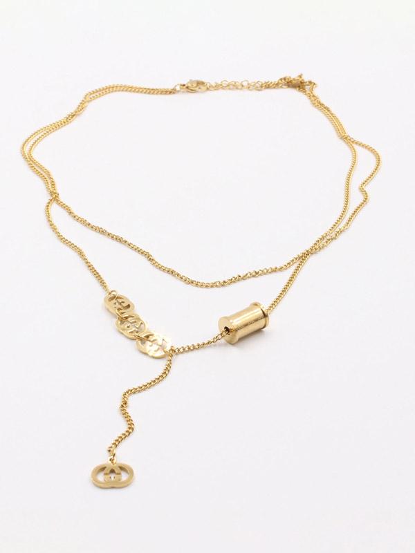 سلسال قوتشي ستنلس ستيل سلسال gucci ذهبي