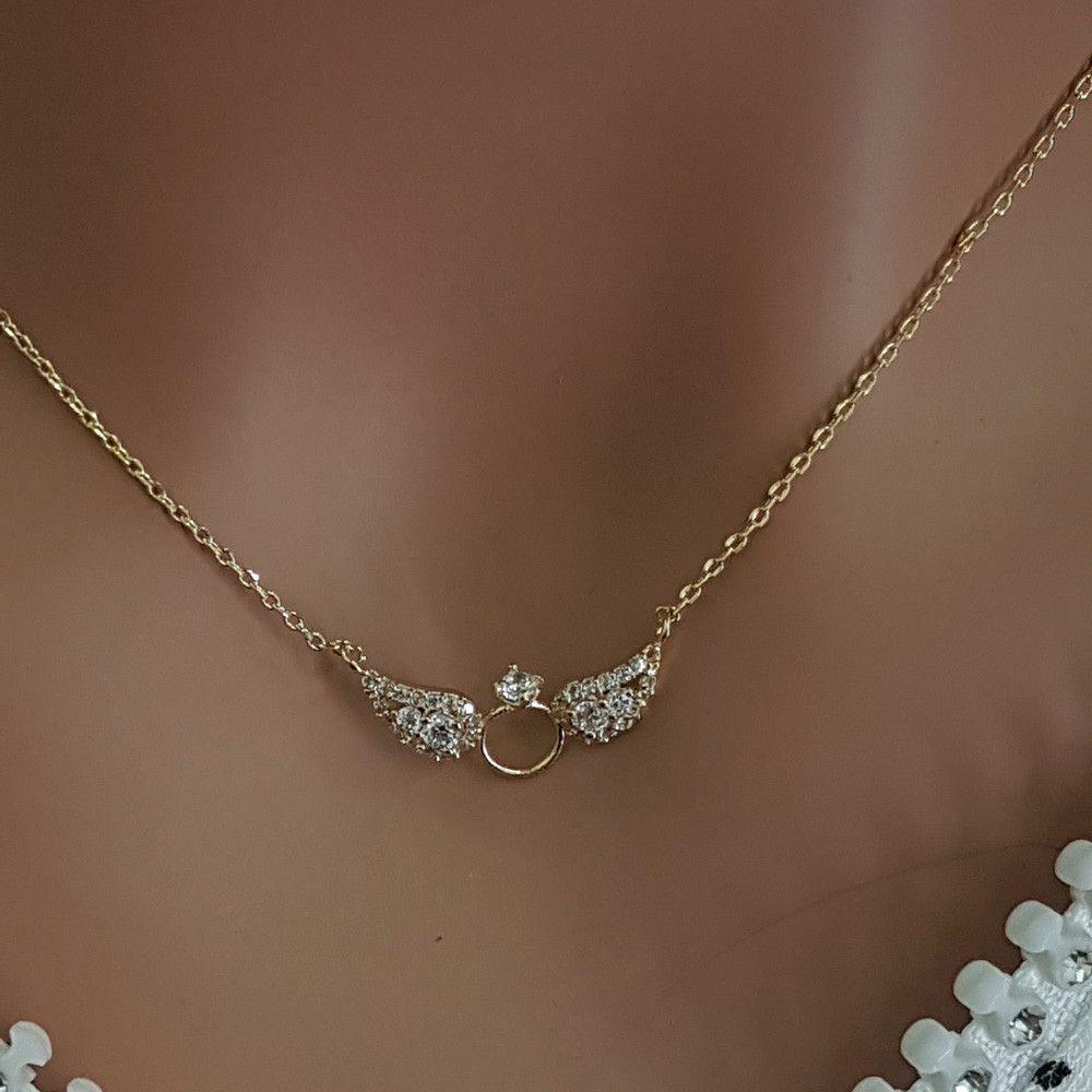 سلسال جناح تيفاني زركون صغير سلسال tiffany