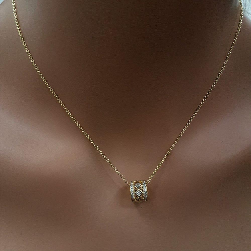 سلسال اسطواني الشكل زركون سلسال متوفر 2 لون