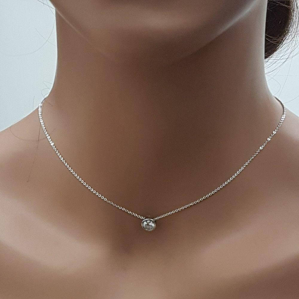 سلسال فص زركون سوليتير سلسال متوفر 2 لون