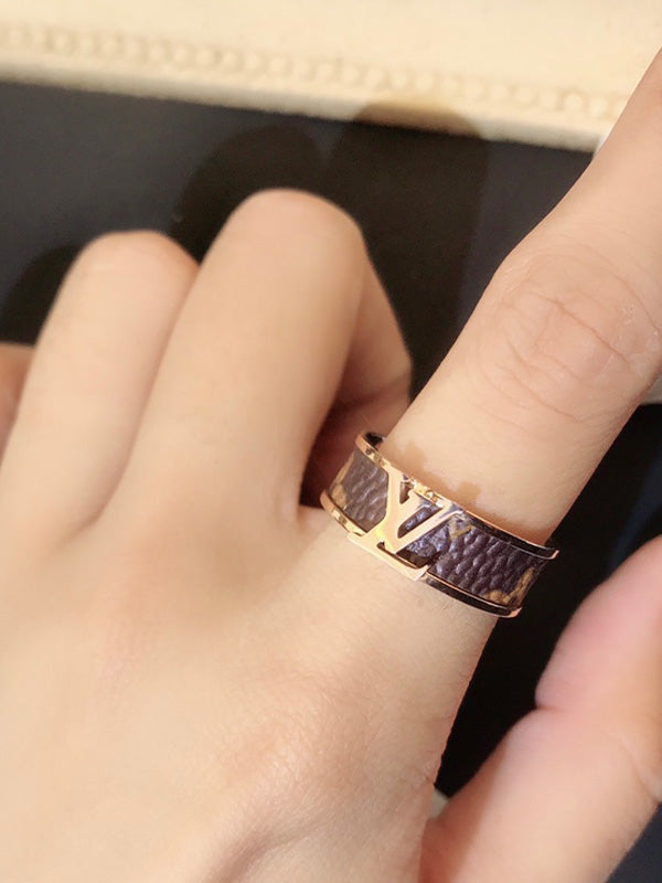 خاتم لويس فيتون براون لوقو خواتم louis vuitton