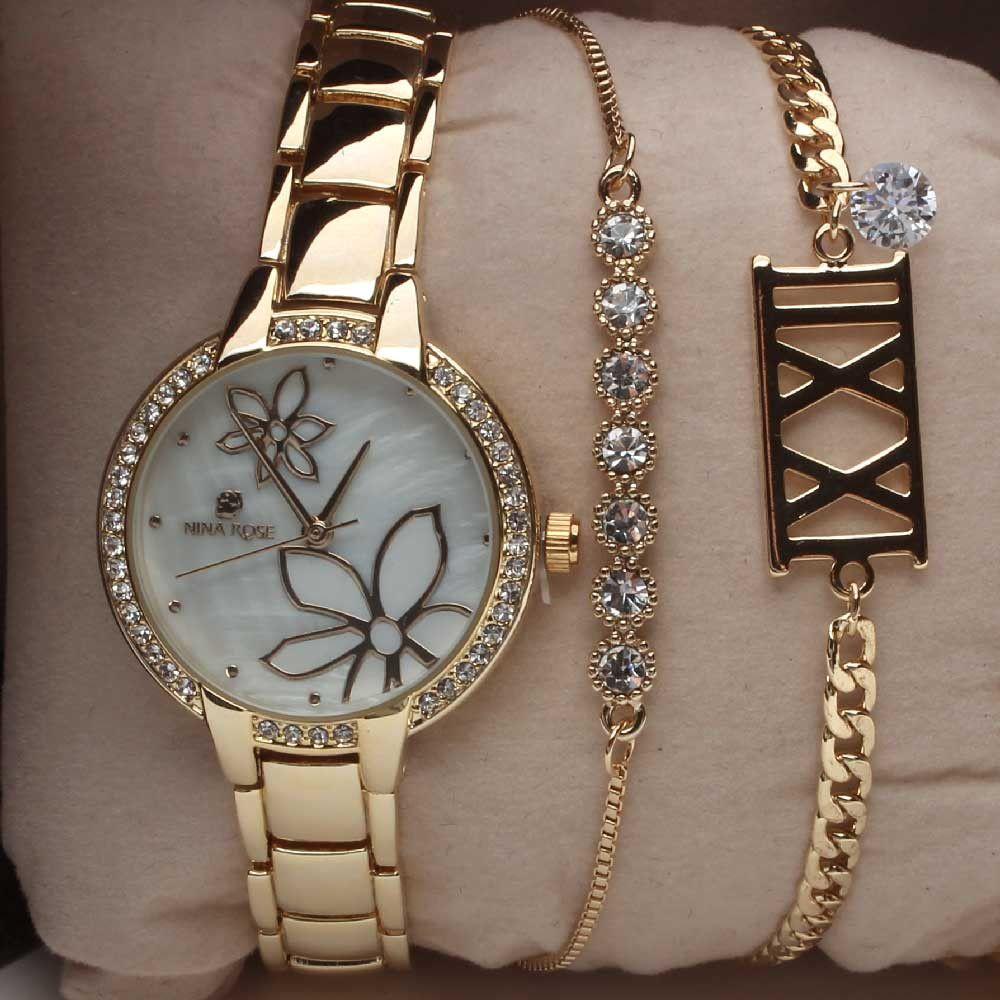 طقم ساعه فلاور ورده اطقم ساعات متوفر 1 لون