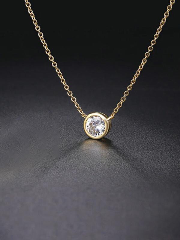 سلسال كيوبك مدور زركون سلسال متوفر 2 لون ذهبي