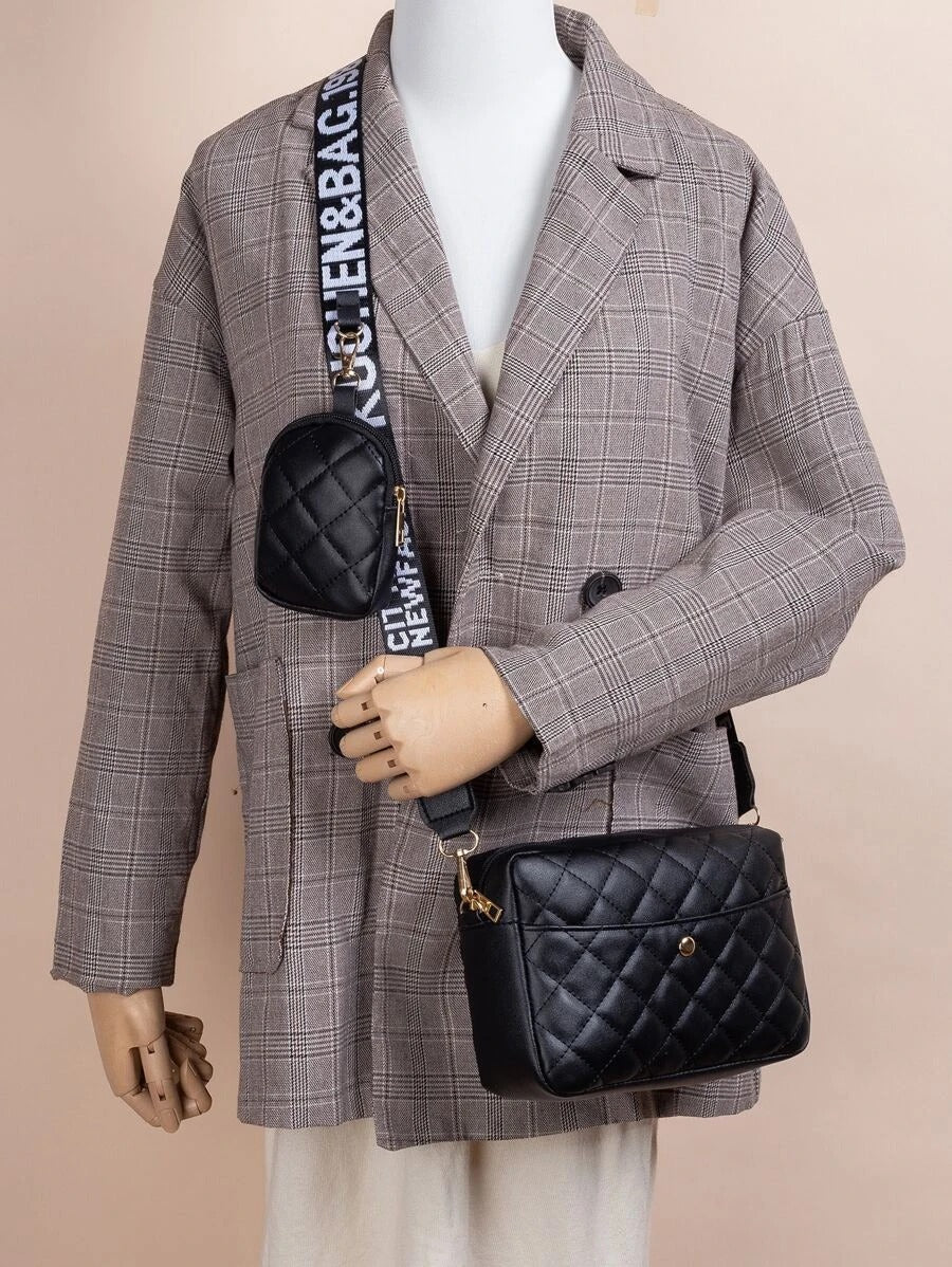 شنطه بحزام طويل مع محفظة نقود شنط وحقائب شنط