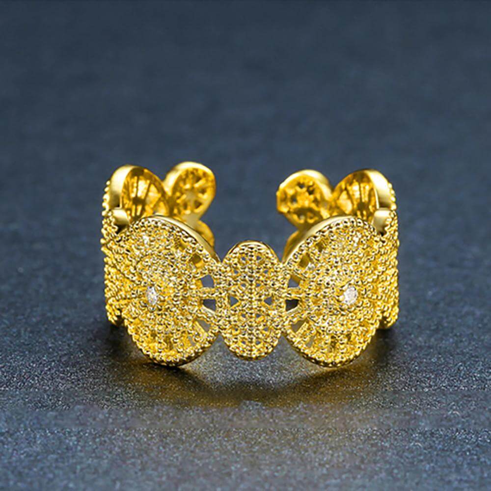 دبله شوبارد خواتم متوفر 2 لون ذهبي