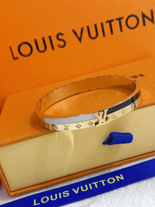اسوارة لويس فيتون ابيض واسود اسواره louis vuitton ذهبي
