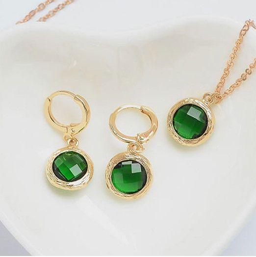 طقم زركون بشكل دائري ناعم اطقم متوفر 3 لون