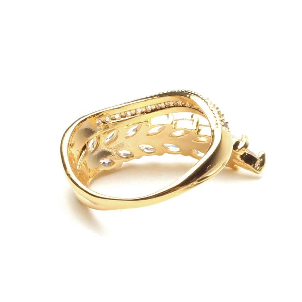 خواتم زركون تري خواتم متوفر 2 لون ذهبي 6