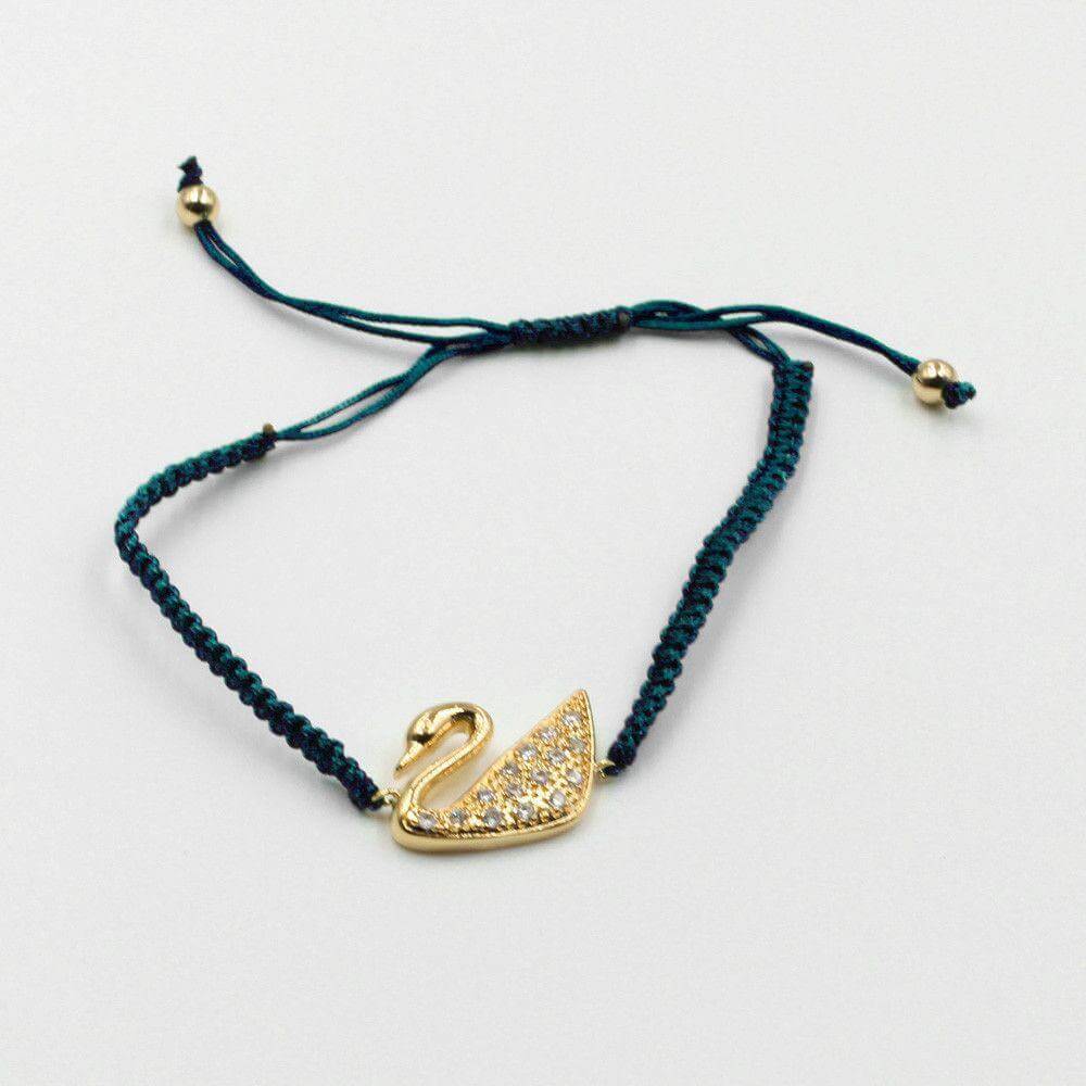 اسواره خيط سحاب وزه سوارفسكي اسواره متوفر 5 لون كحلي ذهبي