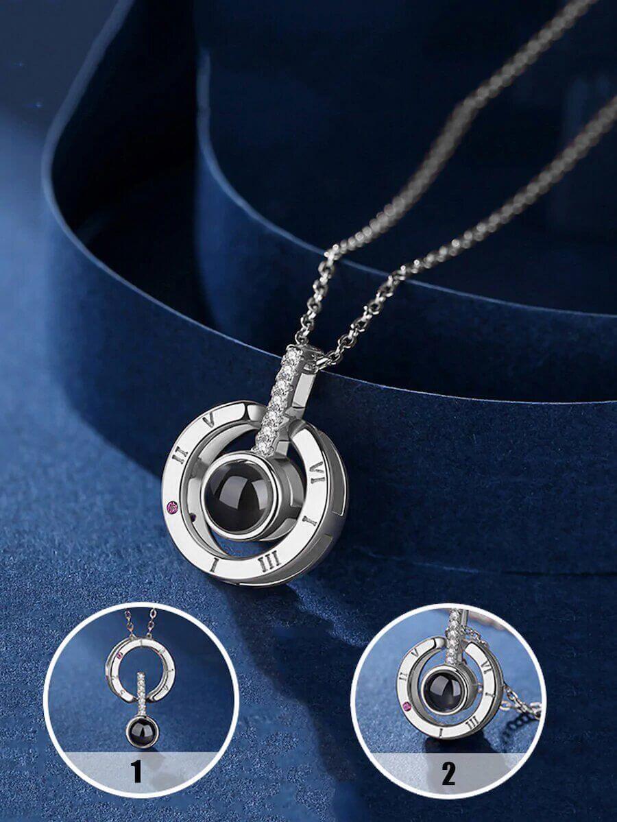 سلسال احبك بمائة لغه مدور سلسال متوفر 3 لون فضي