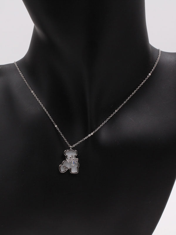 سلسال توس زركون وصدف سلسال دبدوب فضي