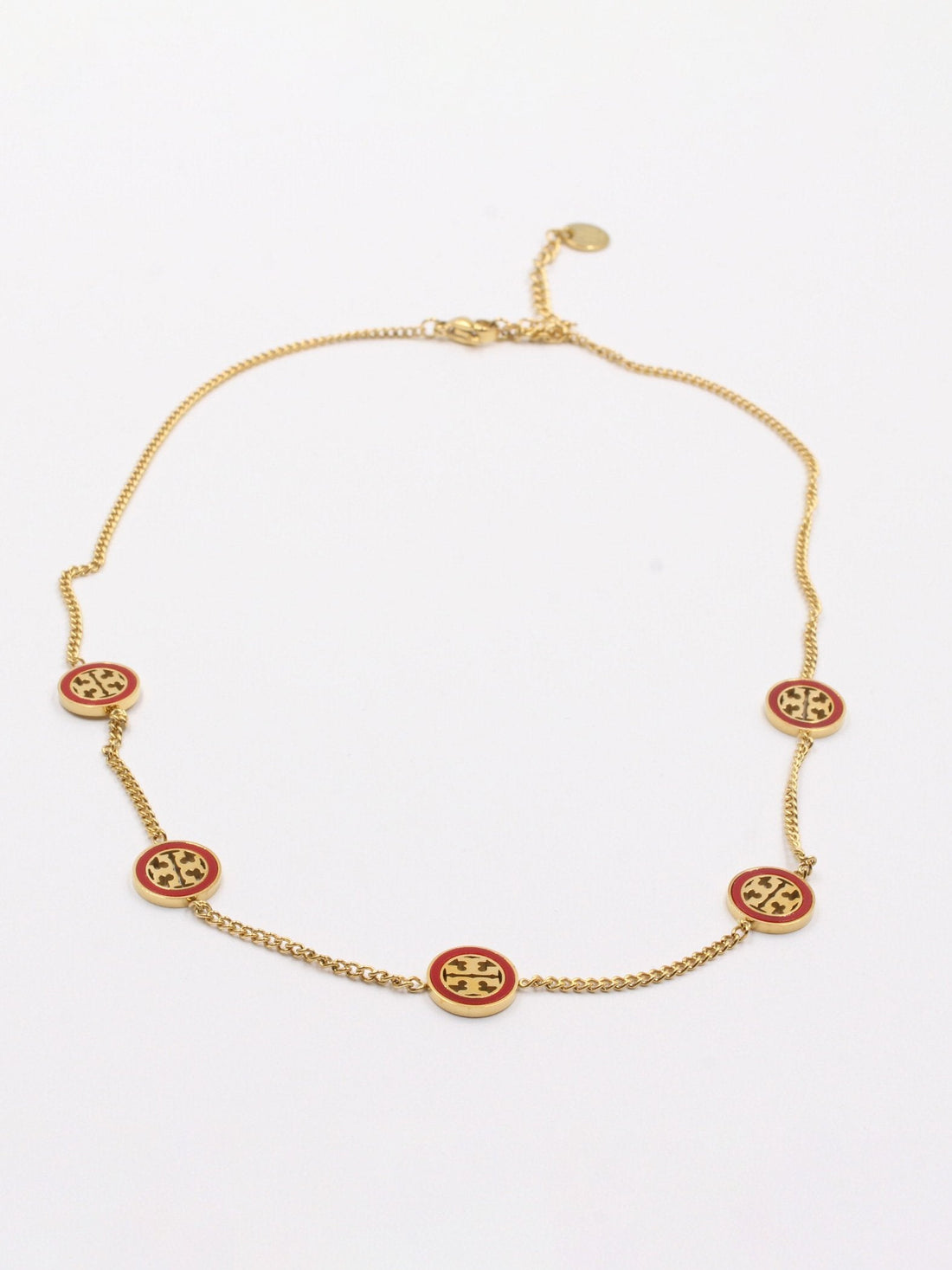 سلسال توري بورش ملون صدفي سلسال tory burch احمر