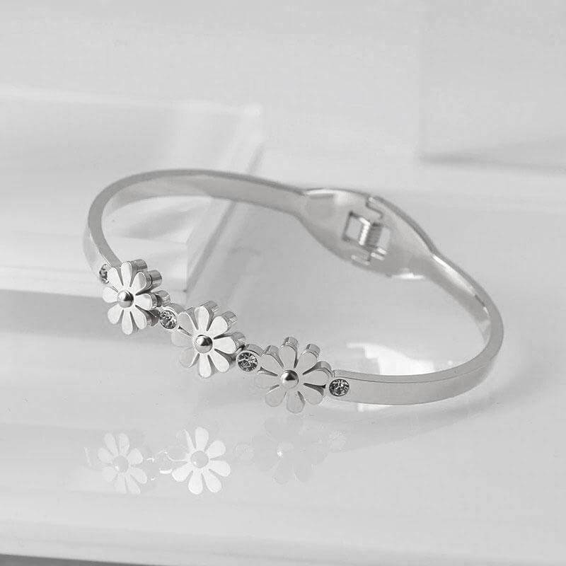 اسواره فلاورز ستنلس ستيل اسواره متوفر 2 لون فضي