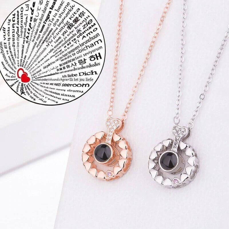 سلسال احبك بمائة لغه مدور قلوب سلسال متوفر 2 لون