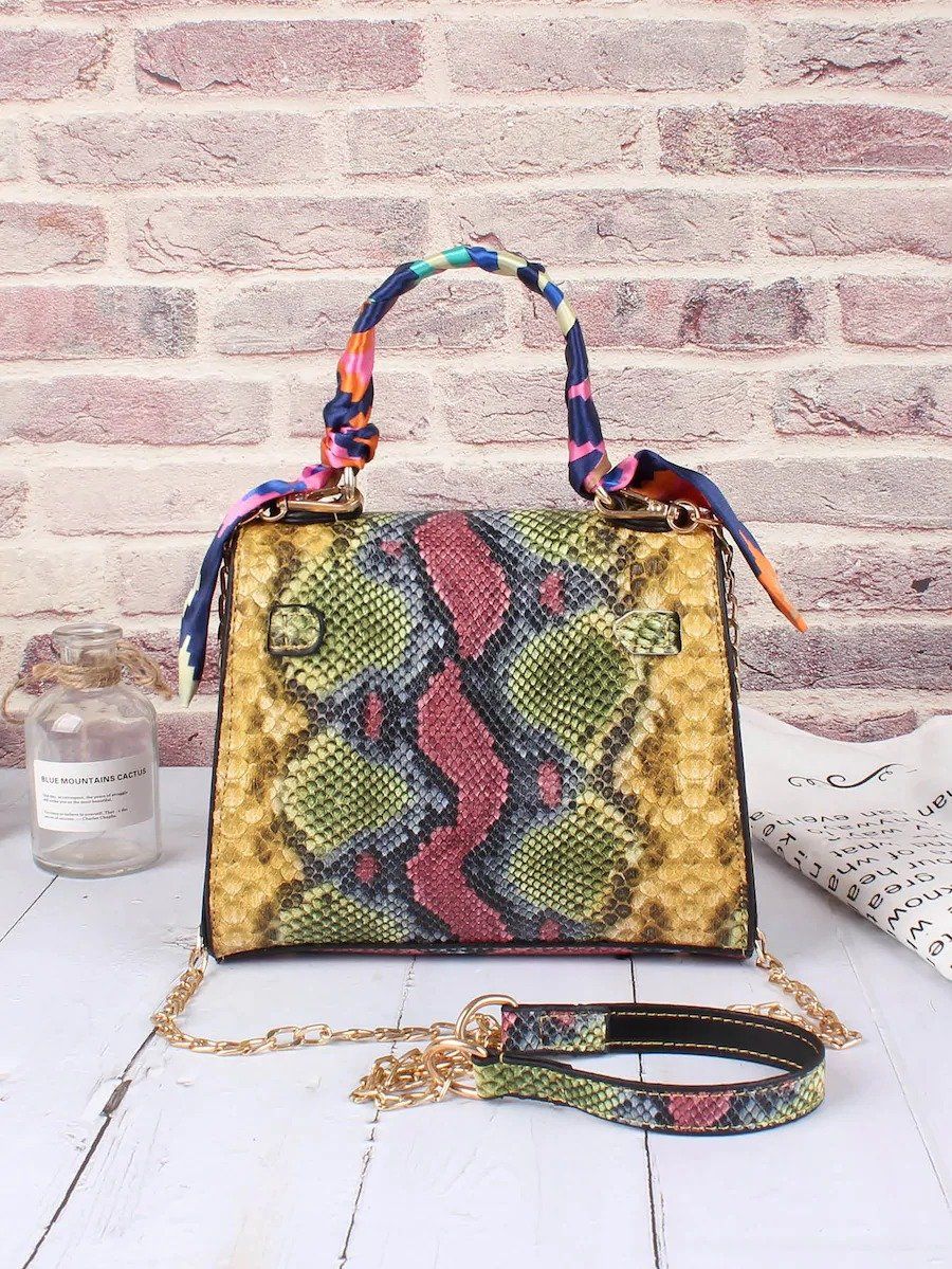 شنطة جلد تمساح ملون شنط وحقائب شنط