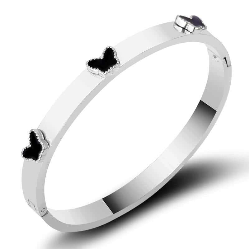 اسوارة فراشه بانقل ستانلس ستيل اسواره متوفر 2 لون فضي