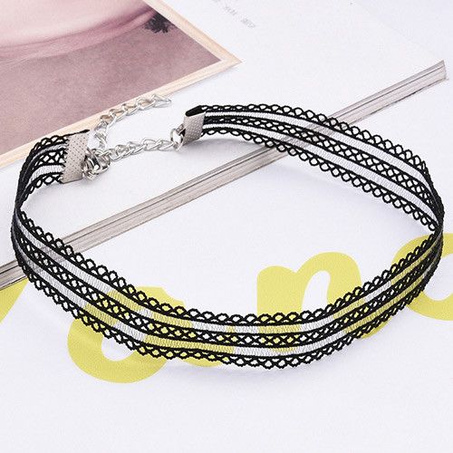 عقد مخرم اسود سلسال متوفر 1 لون اسود