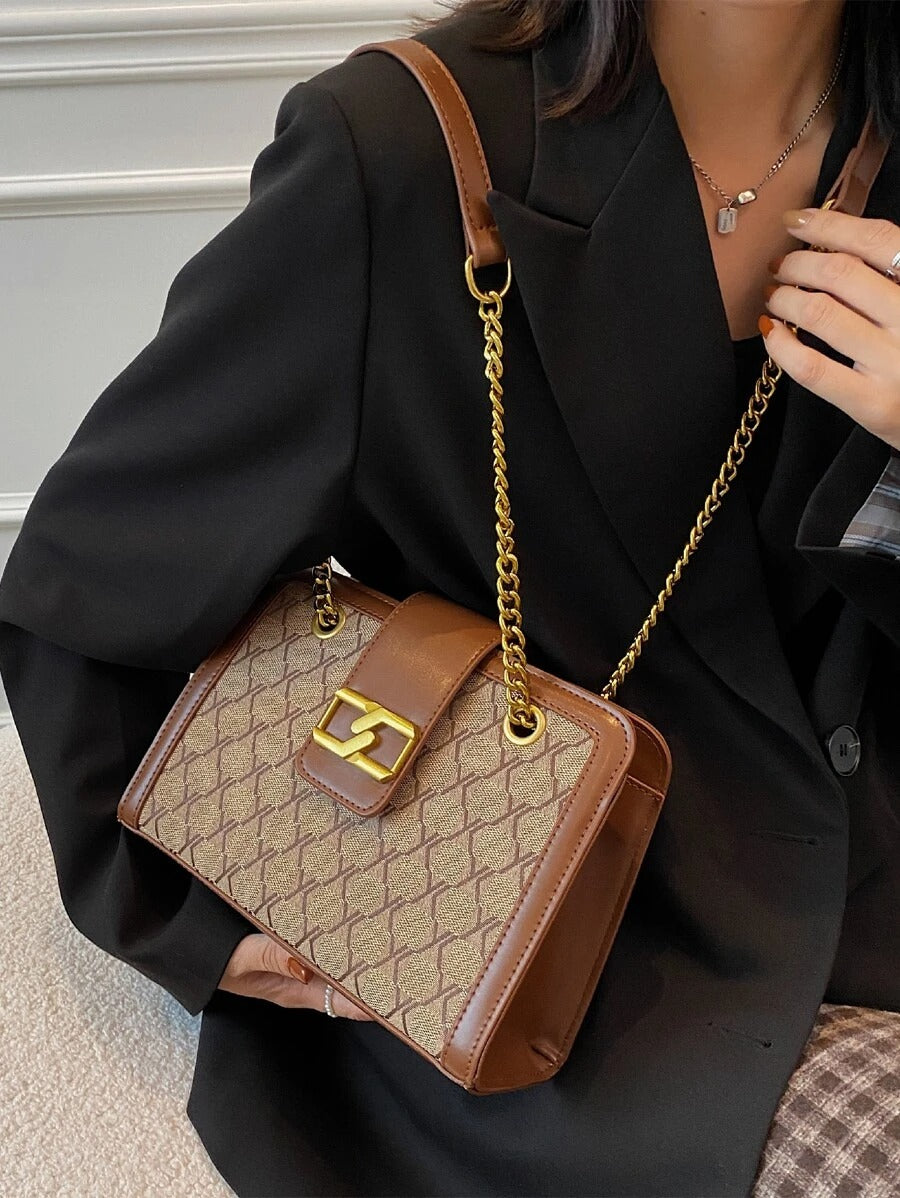 حقيبة الكتف بني شنط وحقائب شنط