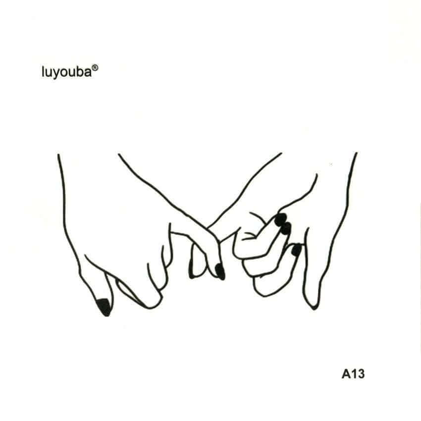 تاتوو يد تاتوو متوفر 1 لون اسود