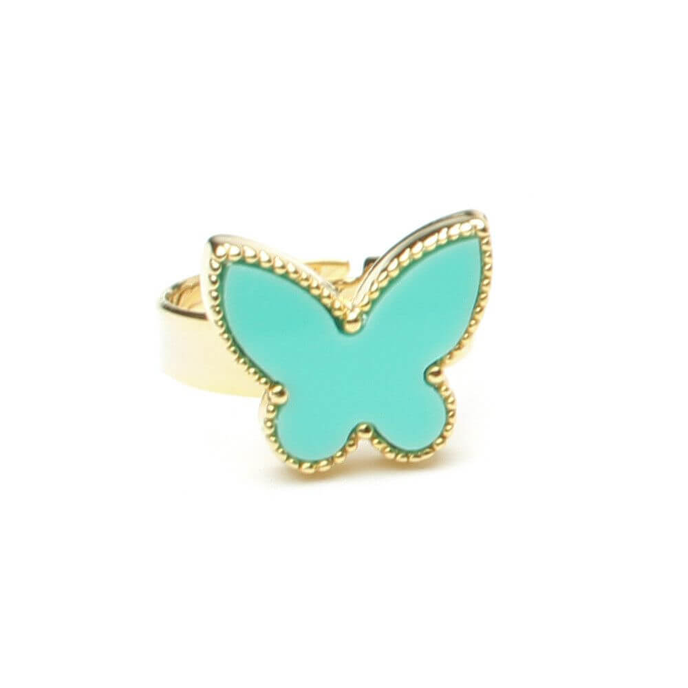 خاتم فان كليف فراشه خواتم متوفر 10 لون تيفاني ذهبي