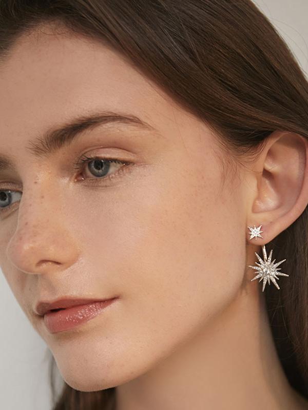 حلق ندفة الثلج حلق متوفر 2 لون