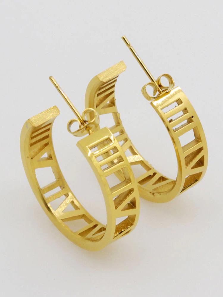 حلق تيفاني مدور حلق tiffany ذهبي