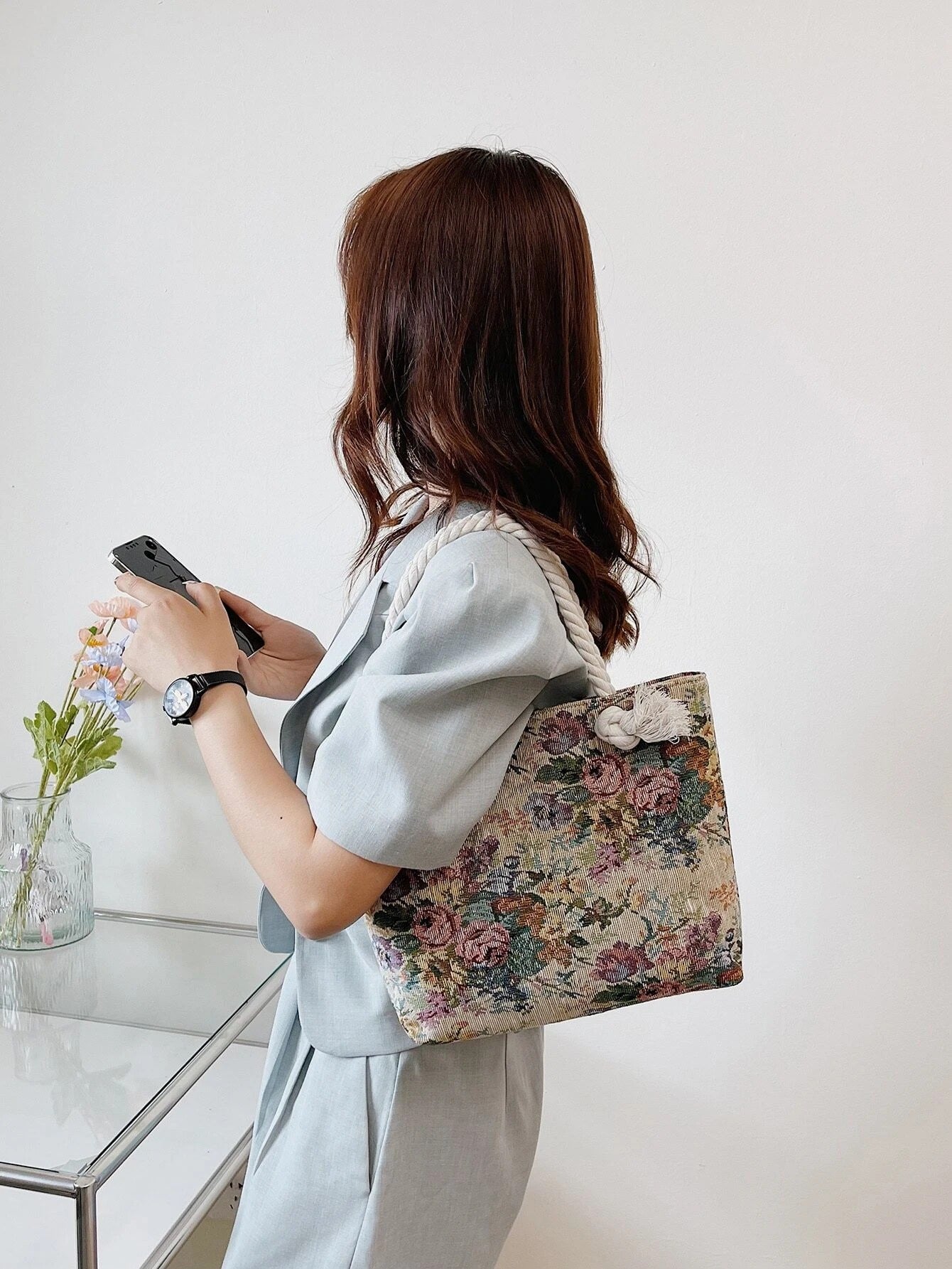 حقيبة كبيره ملونه قماشية شنط وحقائب شنط