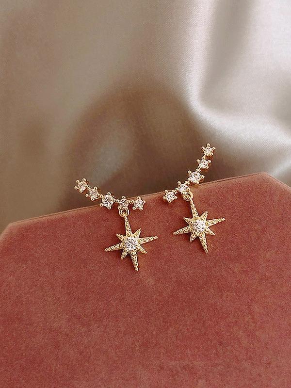 حلق نجمة الثلج حلق متوفر 2 لون