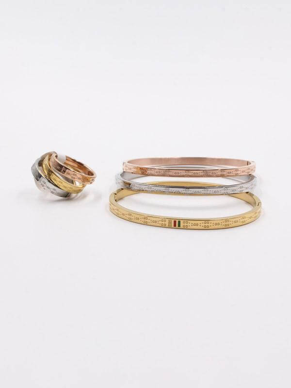 اساور قوتشي وخواتمها 6 قطع اسواره gucci