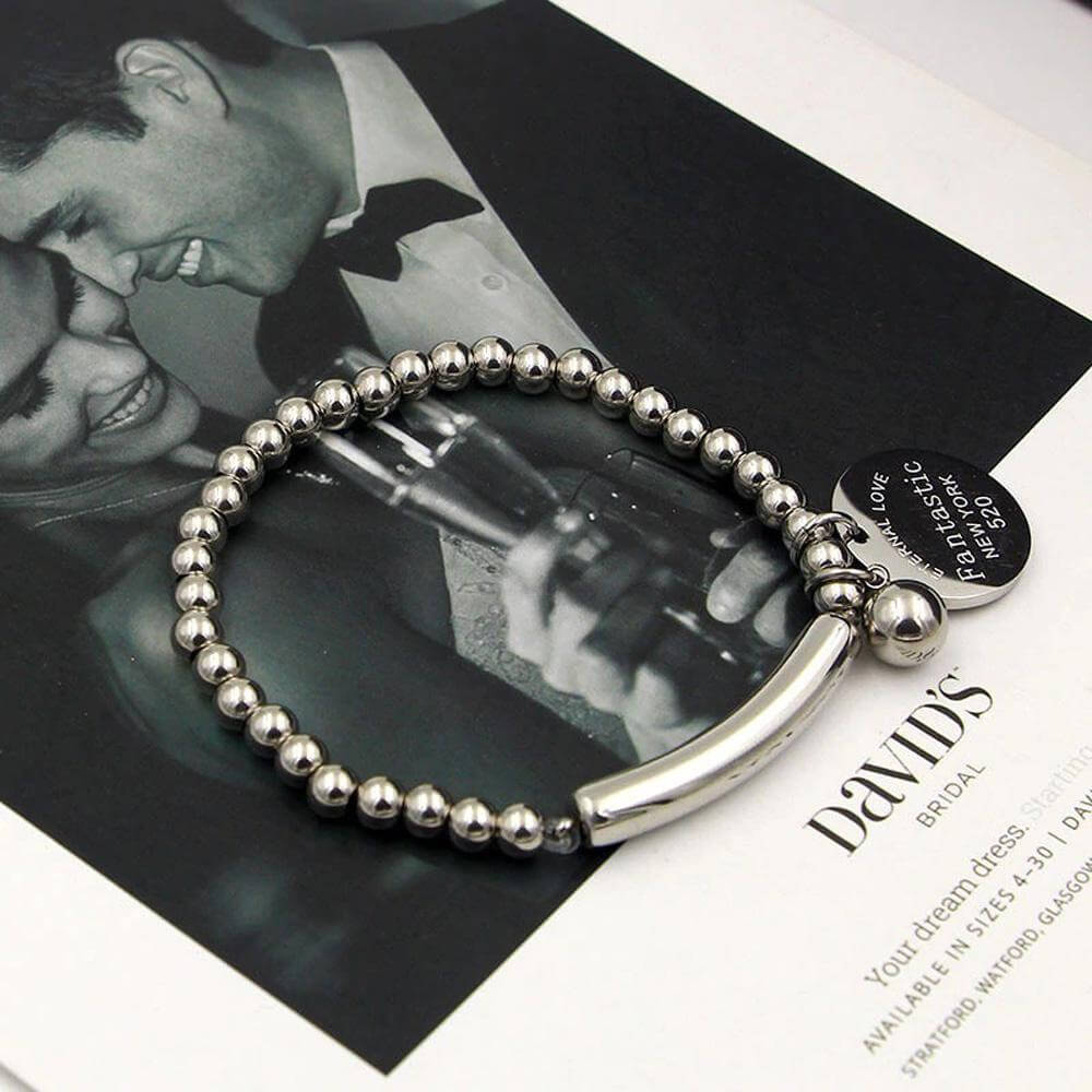 اسوارة لوف ستنلس ستيل اسواره متوفر 2 لون فضي