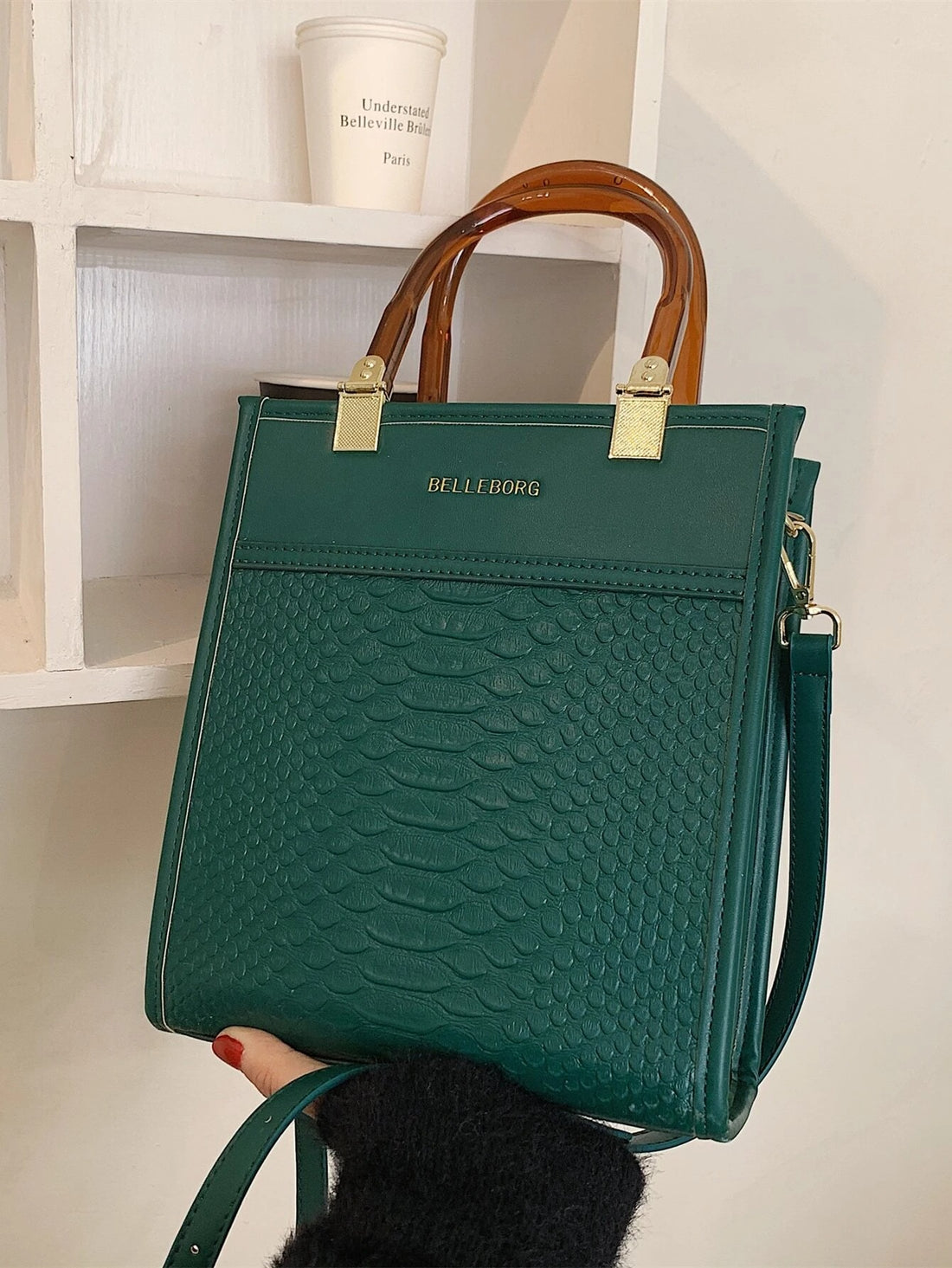 حقيبة مربعة كبيرة اخضر شنط وحقائب شنط