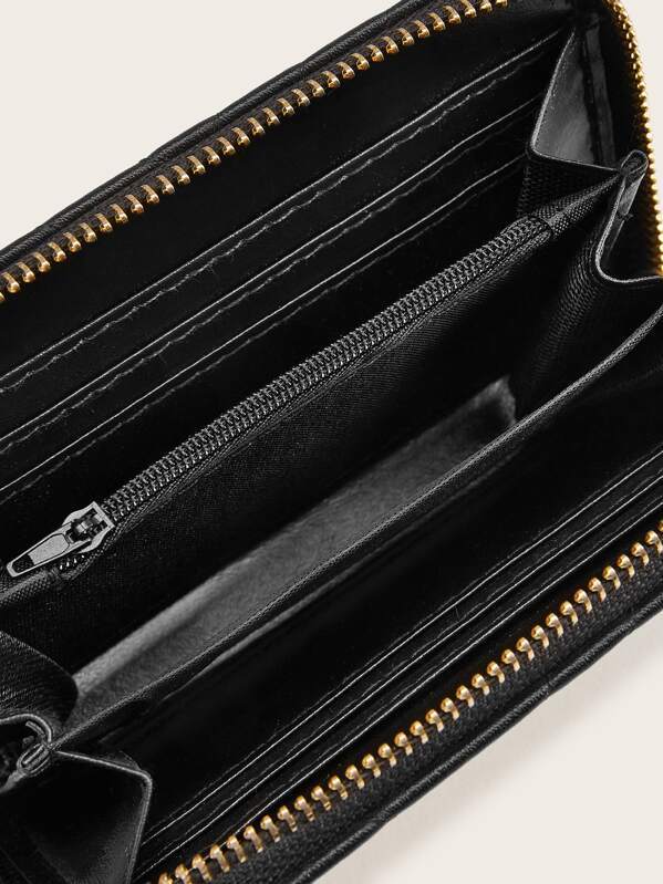 محفظة بسحاب بنقشة خطوط محافظ بوك