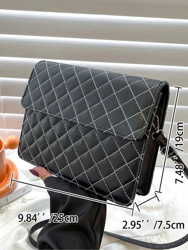 شنطة كتف بخطوط مربعة شنط وحقائب شنط