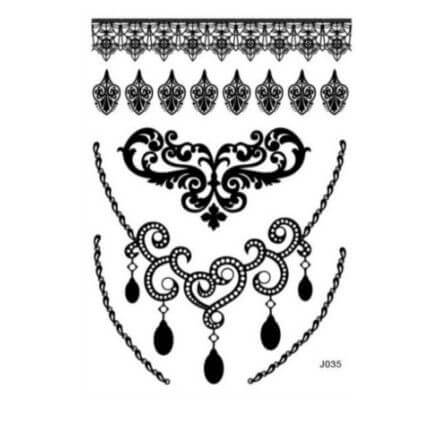 تاتو اسود اشكال مختلفه تاتوو متوفر 10 موديل J035