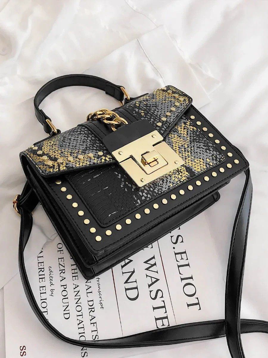 شنطة قولدن جلد ثعبان شنط وحقائب شنط