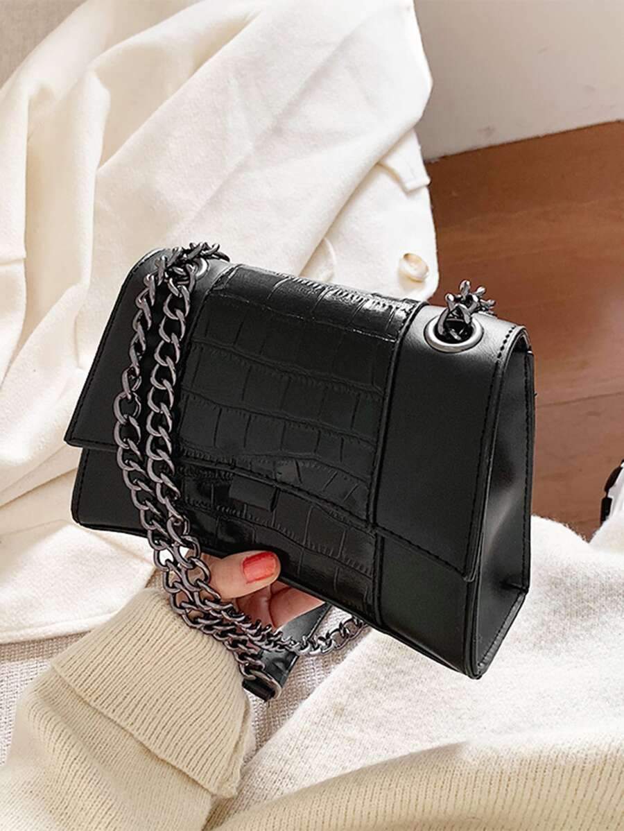 شنطة انيقة سوداء جلد تمساح شنط وحقائب شنط