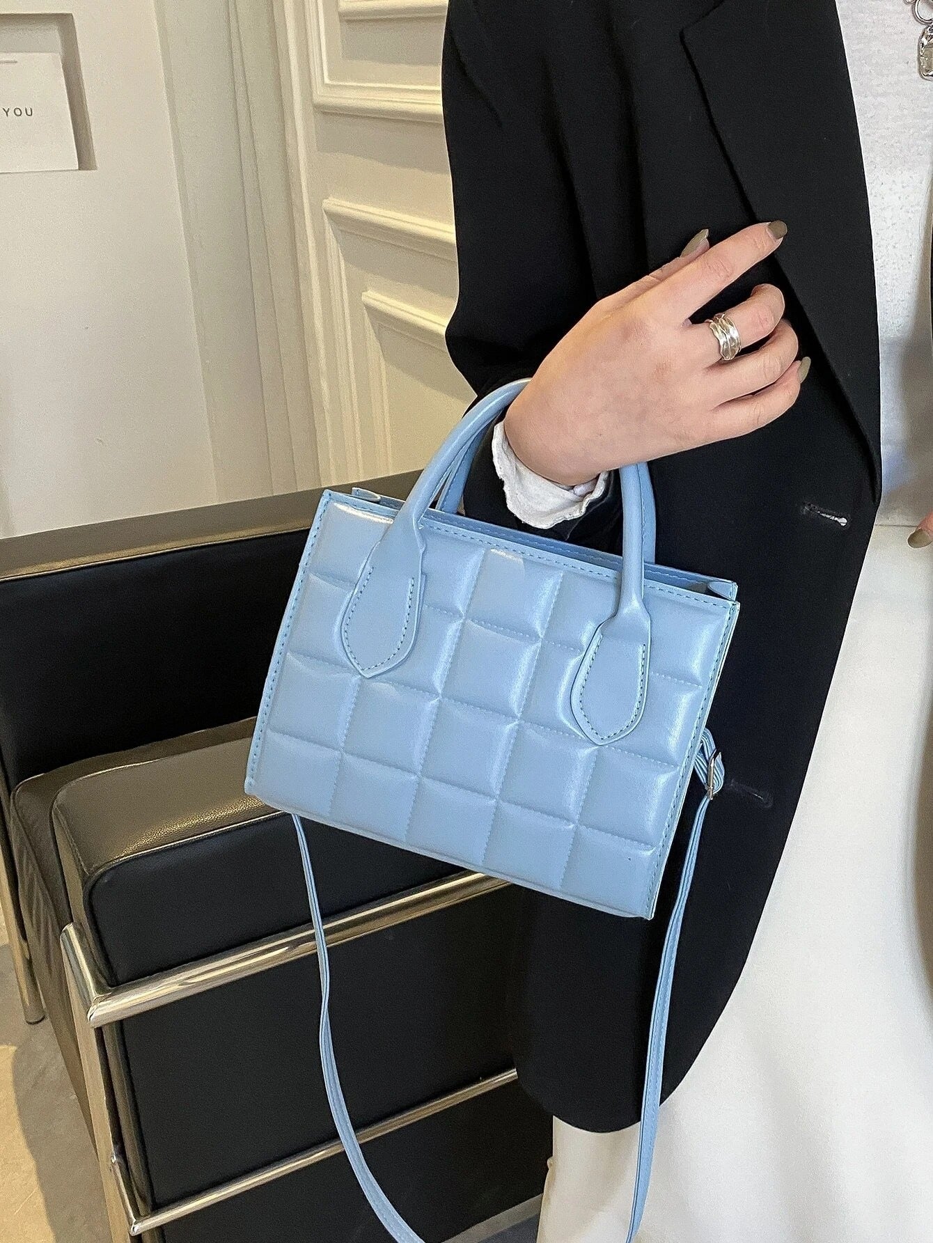 حقيبة مربعة سماوية شنط وحقائب شنط