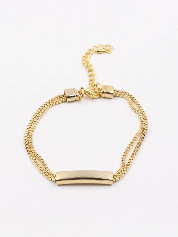 اسواره دبل شاين فلات ميتال اسواره متوفر 3 لون ذهبي