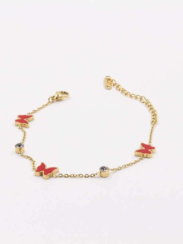 اسوارة فراشات ملون اسواره متوفر 4 لون احمر