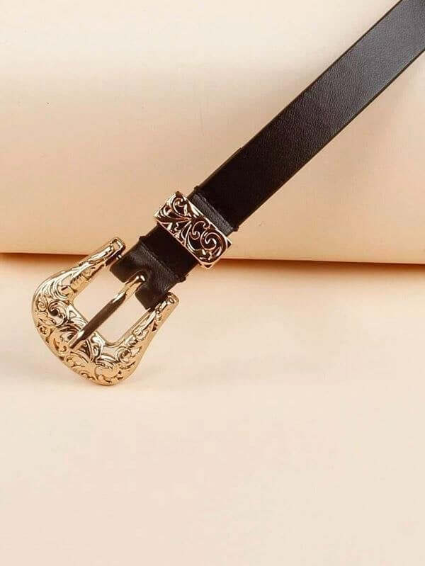 حزام مشبك مزخرف ذهبي احزمة متوفر 1 لون