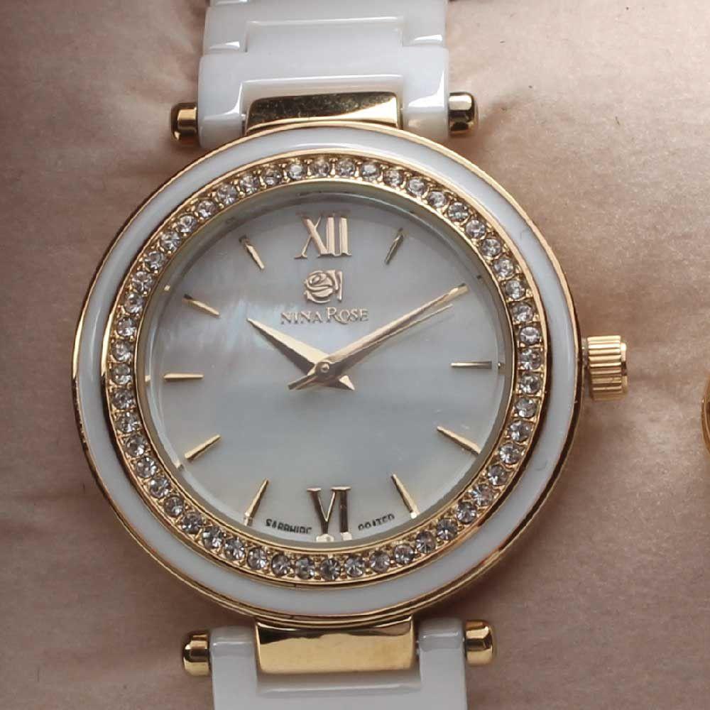 طقم ساعه سيراميك واساور اطقم ساعات متوفر 1 لون