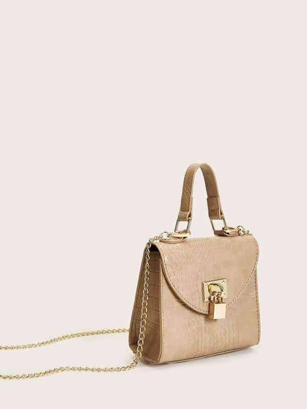 حقيبة كتف بنقشة جلد تمساح شنط وحقائب شنط