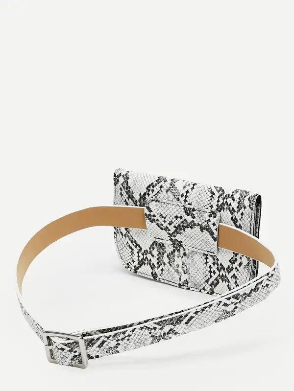 شنطة جلد ثعبان بحزام للخصر شنط وحقائب شنط