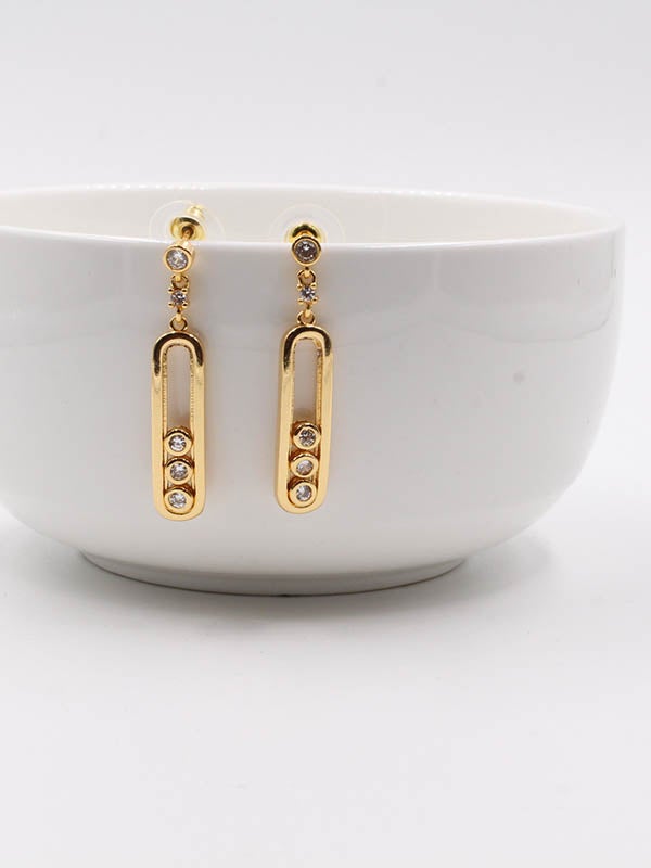 حلق ميسيكا ذهبي وفضي messika ذهبي