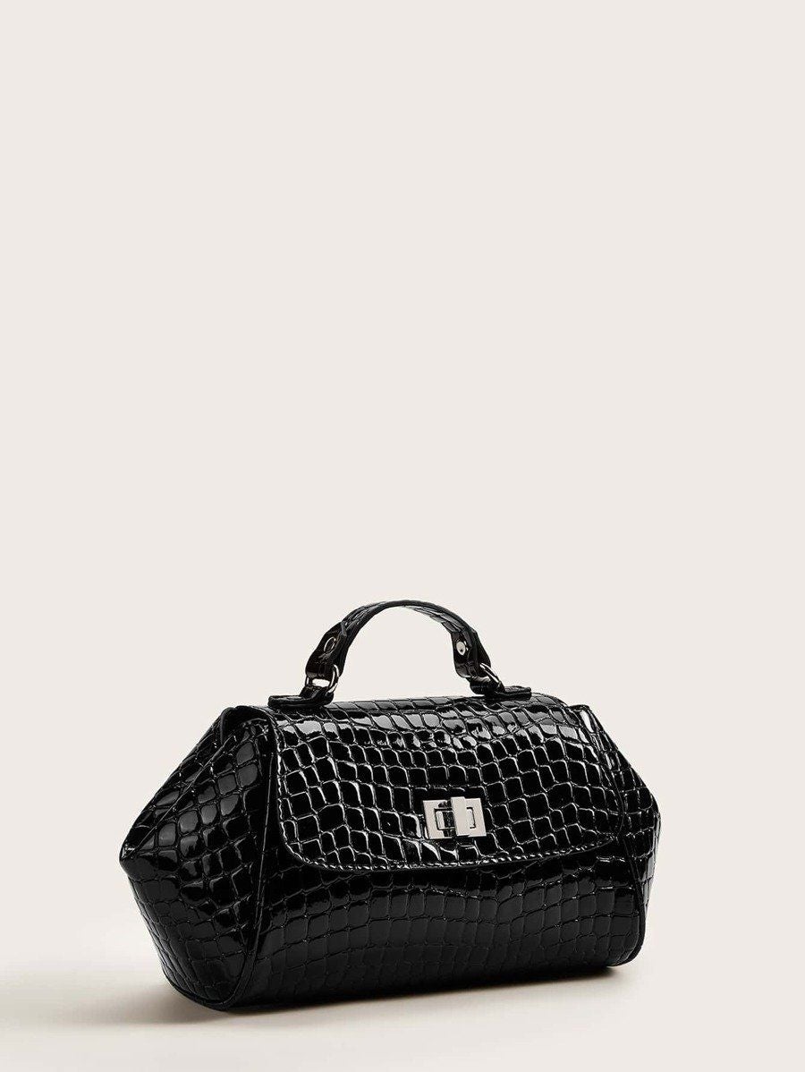 شنطة جلد تمساح اسود شنط وحقائب شنط