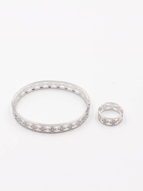 سوار فان كليف مع خاتم اسواره van cleef فضي 6