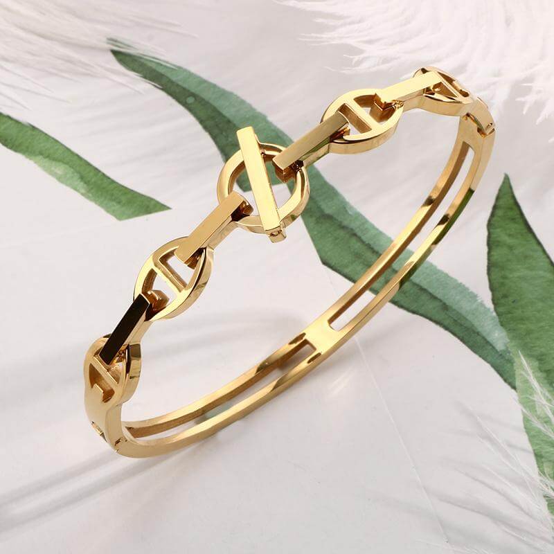 اسواره بانقل ستنلس اسواره متوفر 1 لون ذهبي