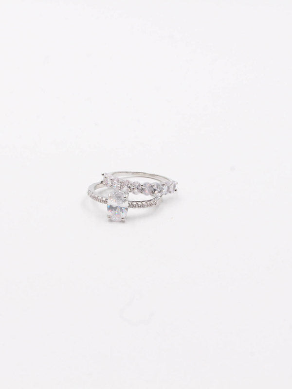 دبل توينز خواتم متوفر 1 لون فضي 6